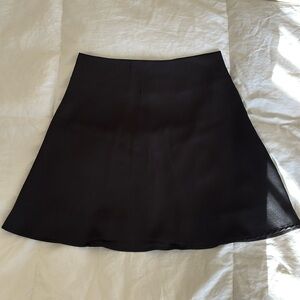 Satin mini skirt